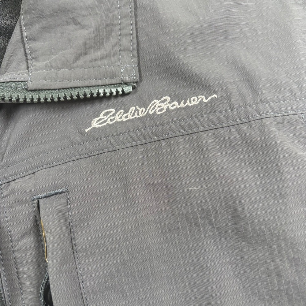 Eddie Bauer Travex Atlas Utility Vest Mens TXL Gray Nylon Ripstop Fishing Hiking - Picture 3 of 8